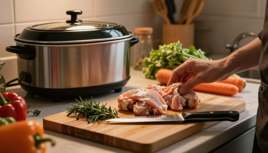 Preparing Chicken for Crock Pot