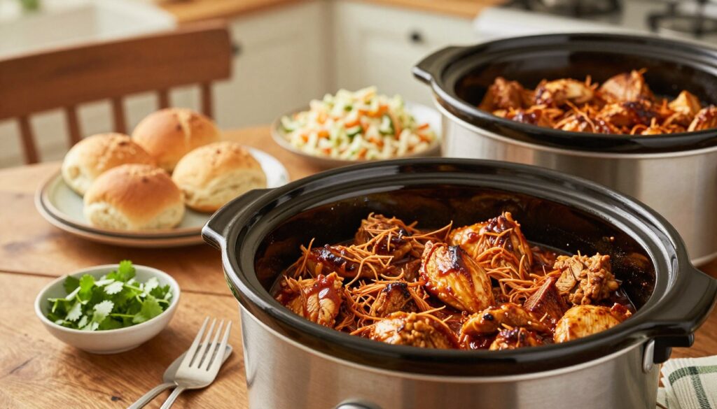 crockpot BBQ shredded chicken