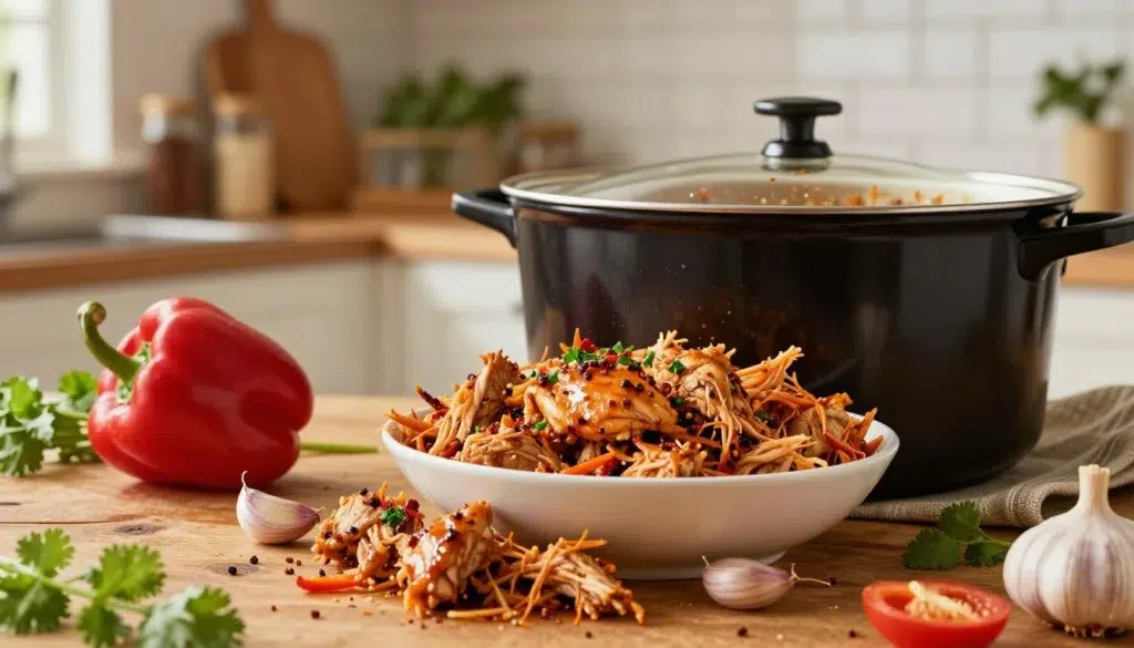 crockpot shredded chicken