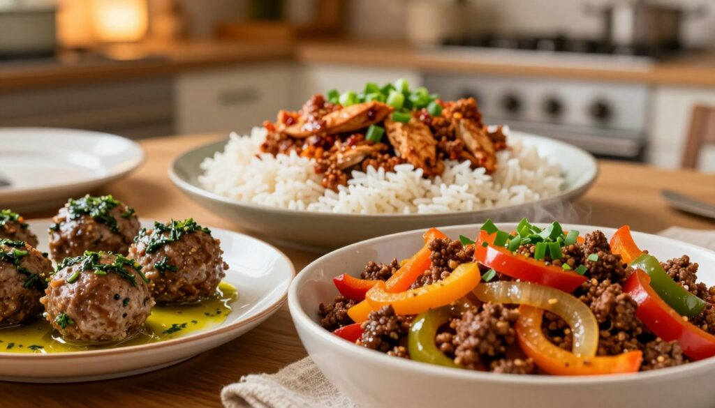 ground meat and rice recipes
