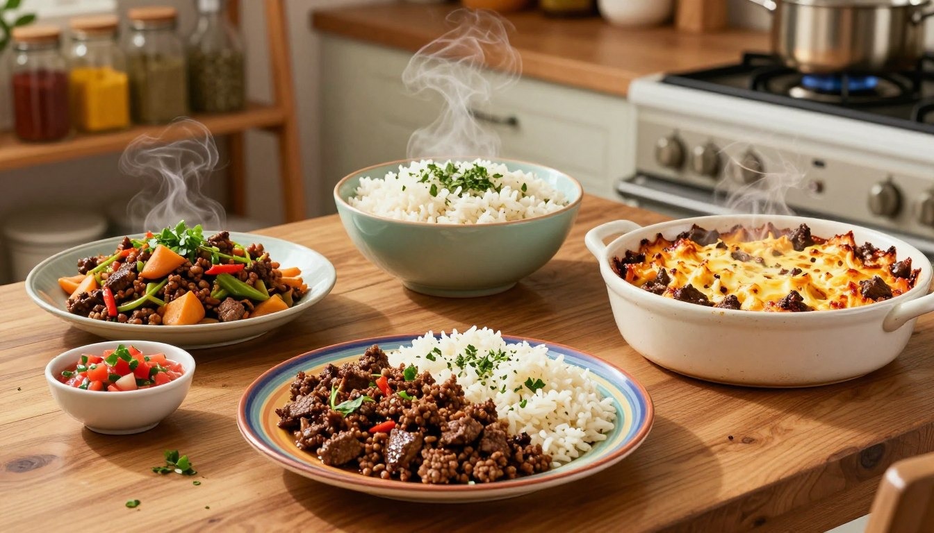 ground beef and rice recipes