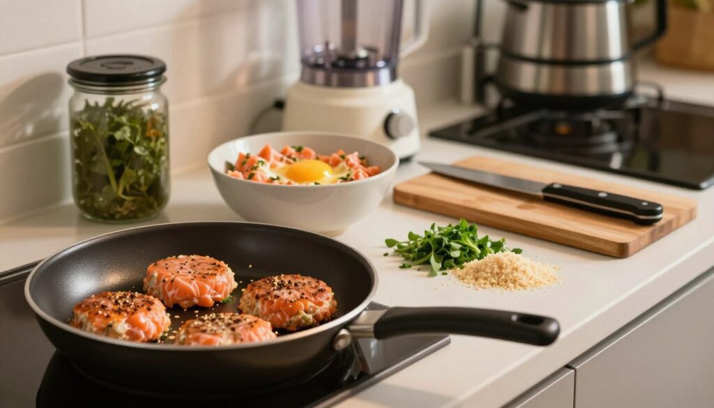 salmon patty cooking tools