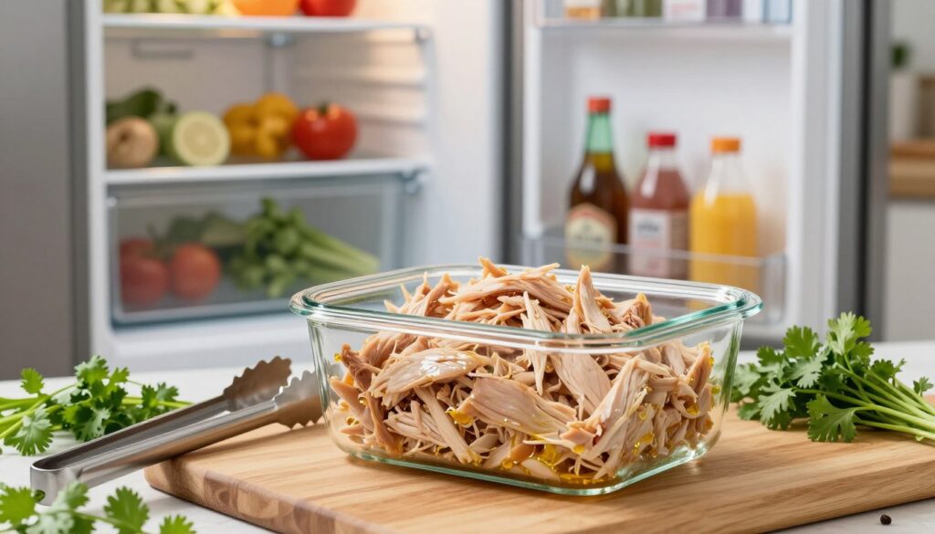 storing shredded chicken