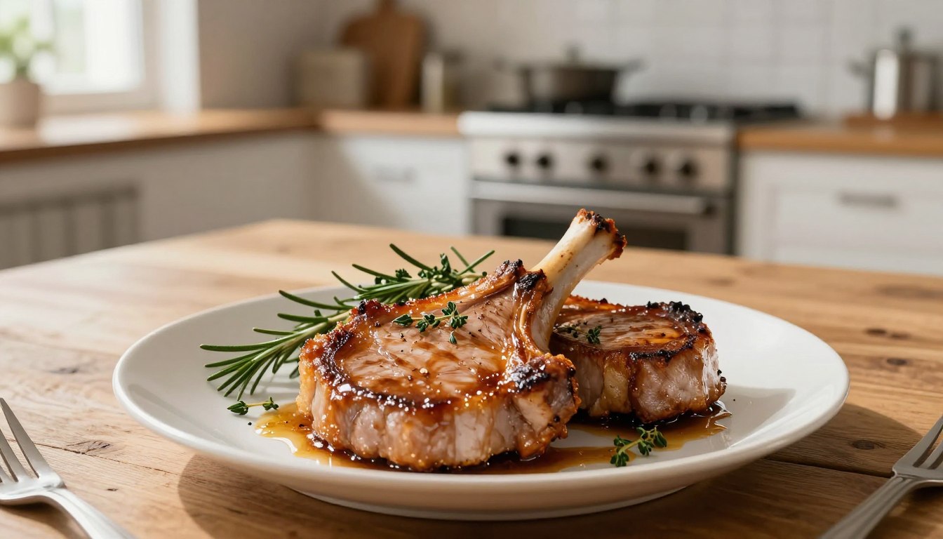 what temp to bake pork chops