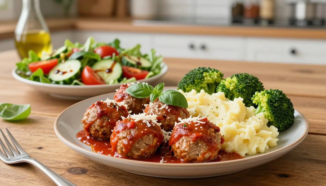 what to eat with chicken meatballs